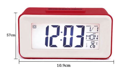 We - Réveil numérique WeKids, écran rétro-éclairé, affichage heure et  température, fonctionne sur piles , motif rouge insecte - Réveil - Rue du  Commerce