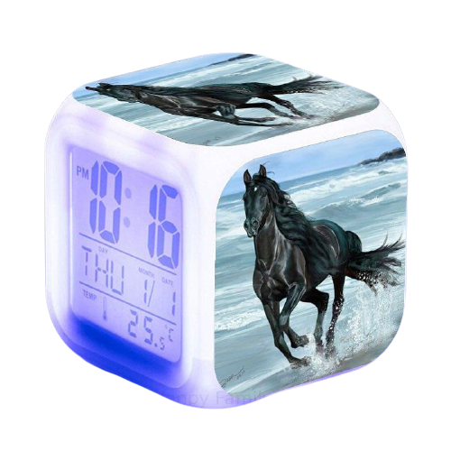 Reveil numerique cheval enfant cadeau wake up light digital alarm