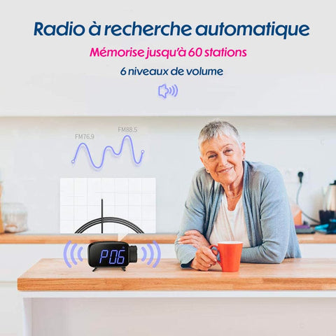 Radio Reveil Projecteur Gros Chiffres