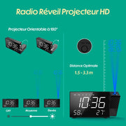 Radio Réveil Projecteur Design (Secteur)